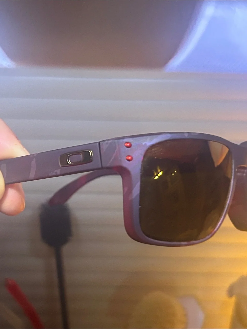 Oakley Custom Holbrook. Red camo frame/ Gold polarized lens. New unused.